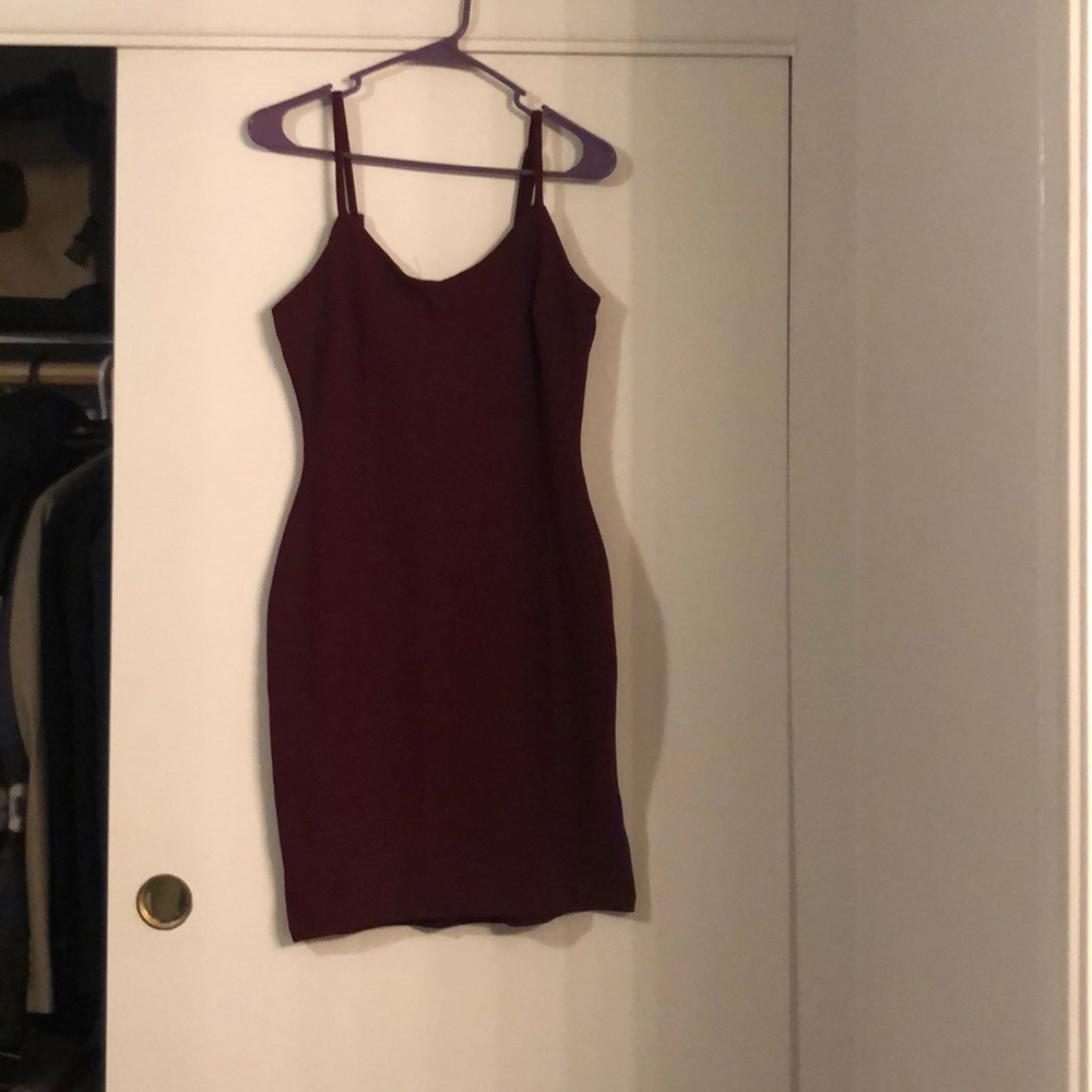 Maroon spaghetti strap dress